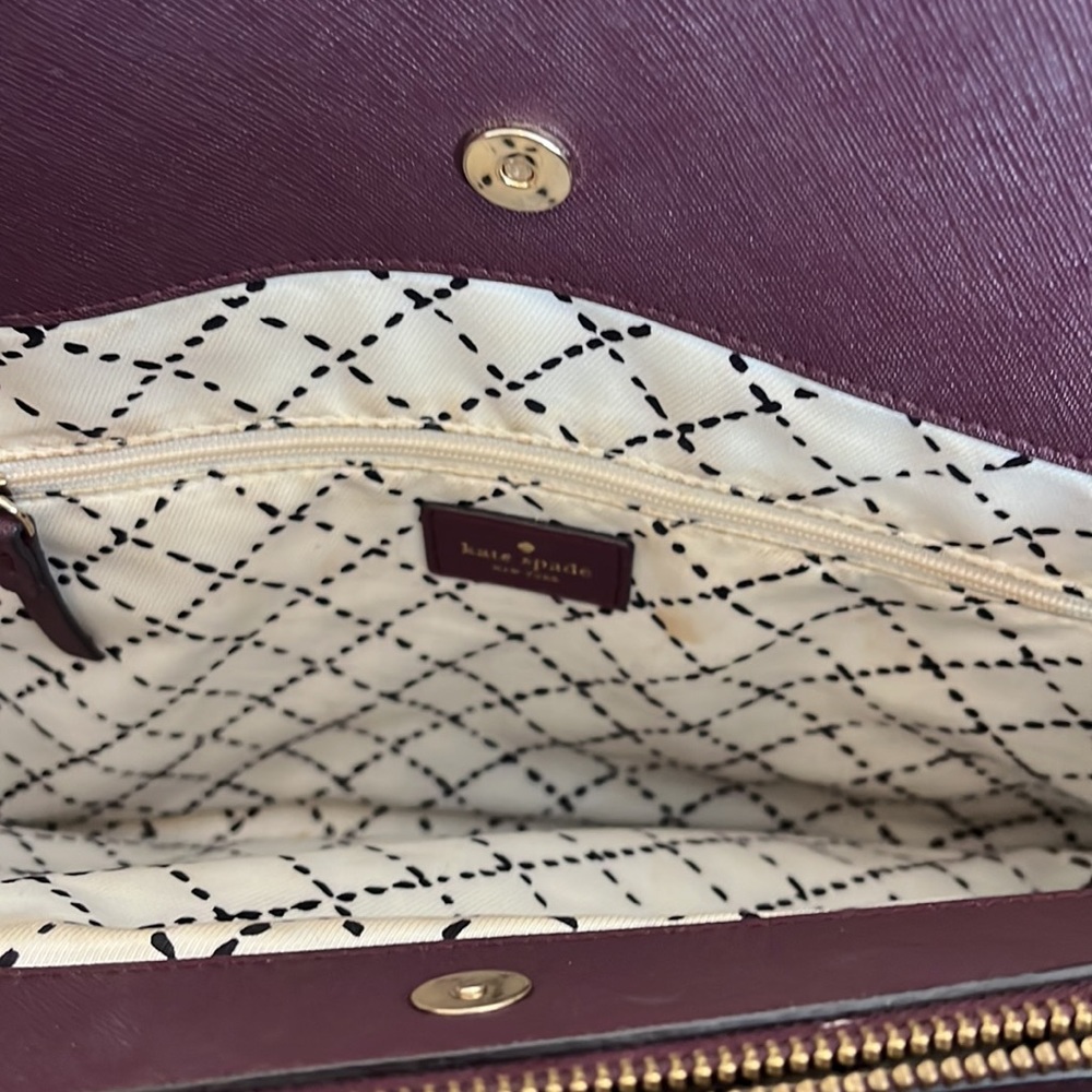 Kate Spade Deep Wine Coloured Purse Tote Bag - Picture 5 of 9